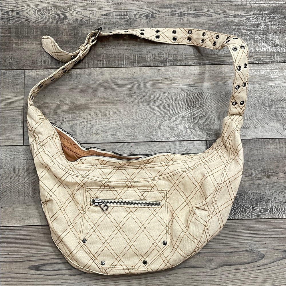 Plaid Beige Shoulder Bag - Picture 8 of 9